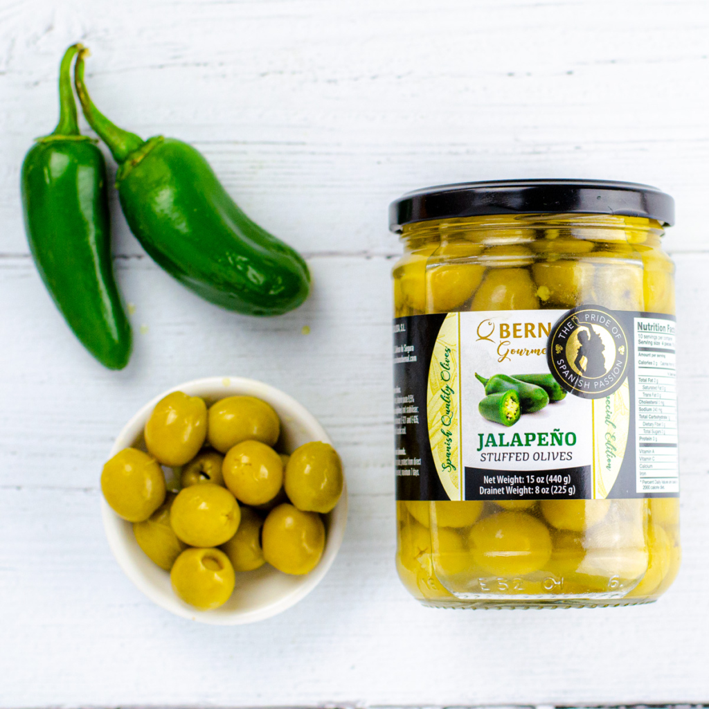Jalapeno Stuffed Olives (440g) Tapas Fusion Delivery