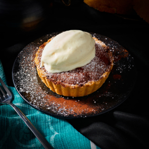 Melting Bitter Chocolate Tart with Miso Caramel
